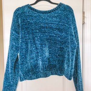 Blue Cropped Sweater